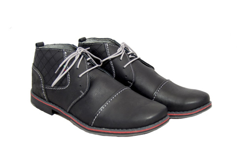 Buty męskie sztyblety skóra black MB od dobrebutypl Buty męskie sztyblety skóra black MB od dobrebutypl