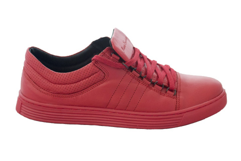 Męskie buty sportowe red 100% skóra Mario Boschetti od dobrebutypl Męskie buty sportowe red 100% skóra Mario Boschetti od dobrebutypl
