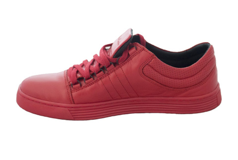 Męskie buty sportowe red 100% skóra Mario Boschetti od dobrebutypl Męskie buty sportowe red 100% skóra Mario Boschetti od dobrebutypl