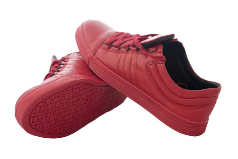 Męskie buty sportowe red 100% skóra Mario Boschetti od dobrebutypl Męskie buty sportowe red 100% skóra Mario Boschetti od dobrebutypl
