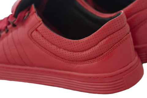 Męskie buty sportowe red 100% skóra Mario Boschetti od dobrebutypl Męskie buty sportowe red 100% skóra Mario Boschetti od dobrebutypl