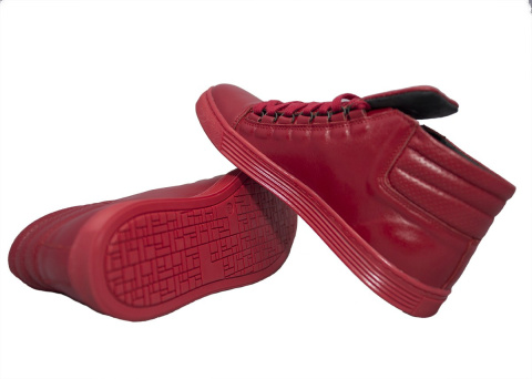Męskie buty sportowe wysokie czerwone 100% skóra ocieplane Mario Boschetti od dobrebutypl Męskie buty sportowe wysokie czerwone 100% skóra ocieplane Mario Boschetti od dobrebutypl