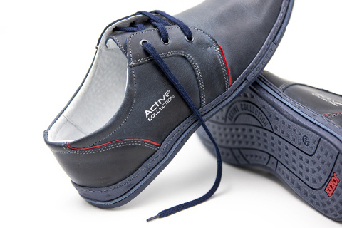 Buty męskie skórzane casual niebieskie JOKER od dobrebutypl Buty męskie skórzane casual niebieskie JOKER od dobrebutypl