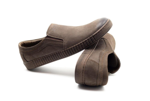Męskie buty nubuk wsuwane casual brąz JOKER od dobrebutypl Męskie buty nubuk wsuwane casual brąz JOKER od dobrebutypl