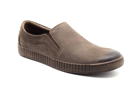 Męskie buty nubuk wsuwane casual brąz JOKER od dobrebutypl Męskie buty nubuk wsuwane casual brąz JOKER od dobrebutypl