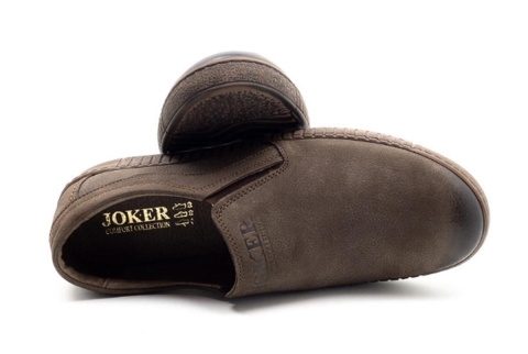 Męskie buty nubuk wsuwane casual brąz JOKER od dobrebutypl Męskie buty nubuk wsuwane casual brąz JOKER od dobrebutypl
