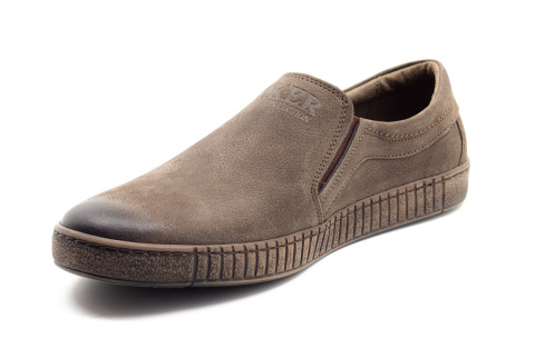 Męskie buty nubuk wsuwane casual brąz JOKER od dobrebutypl Męskie buty nubuk wsuwane casual brąz JOKER od dobrebutypl